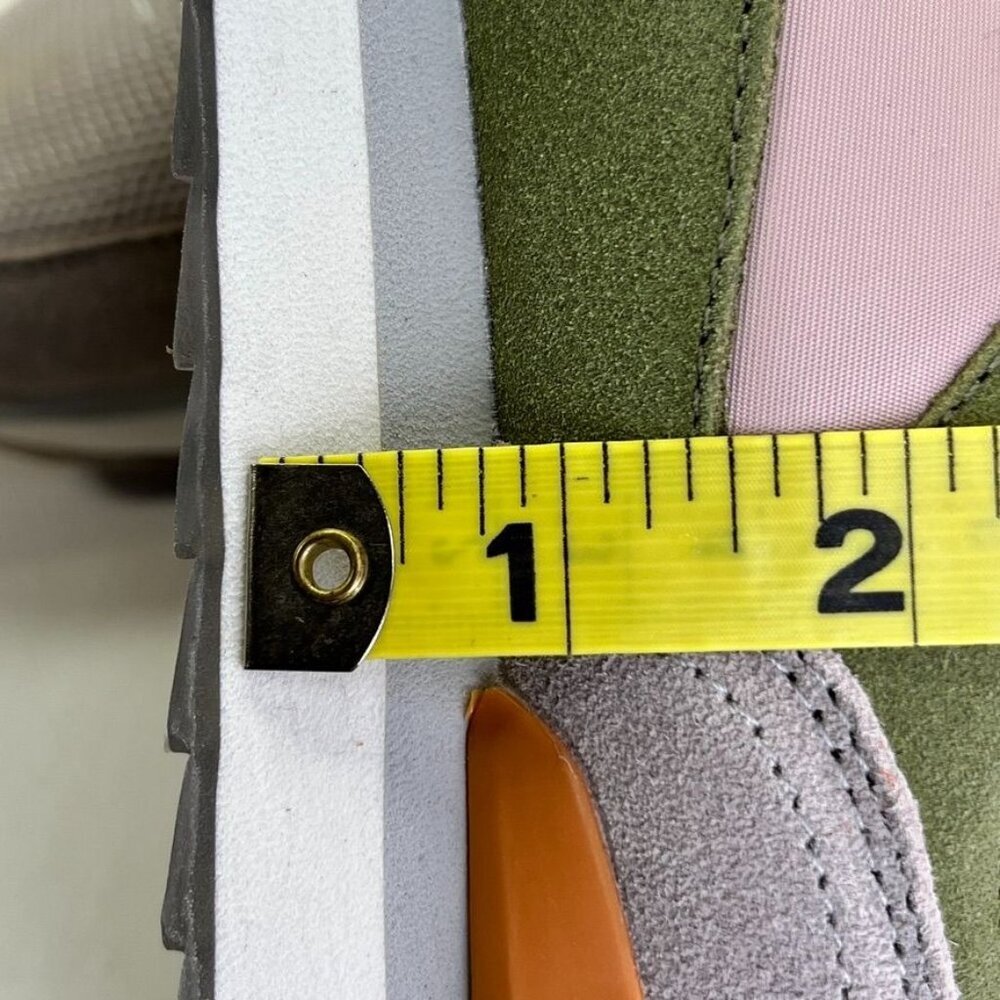 Trendy Women's Sneakers with Pink, Green, and Gray Accents - Picture 15 of 16